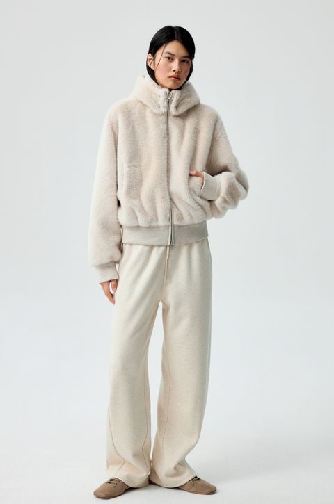 SIMPLE PROJECT DETACHABLE FUR COAT