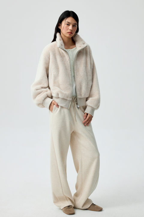 SIMPLE PROJECT DETACHABLE FUR COAT