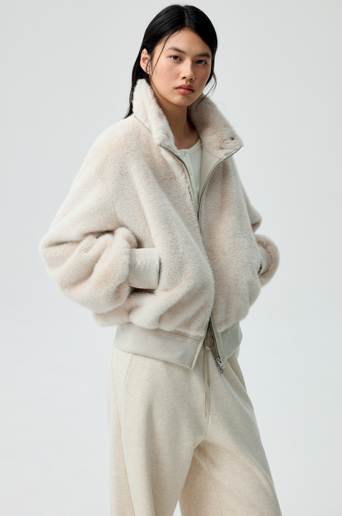 SIMPLE PROJECT DETACHABLE FUR COAT