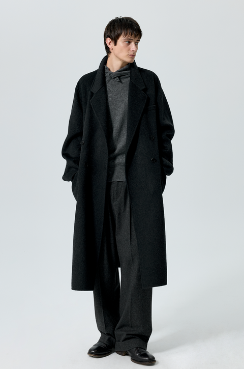 SIMPLE PROJECT WOOL CHESTER COAT