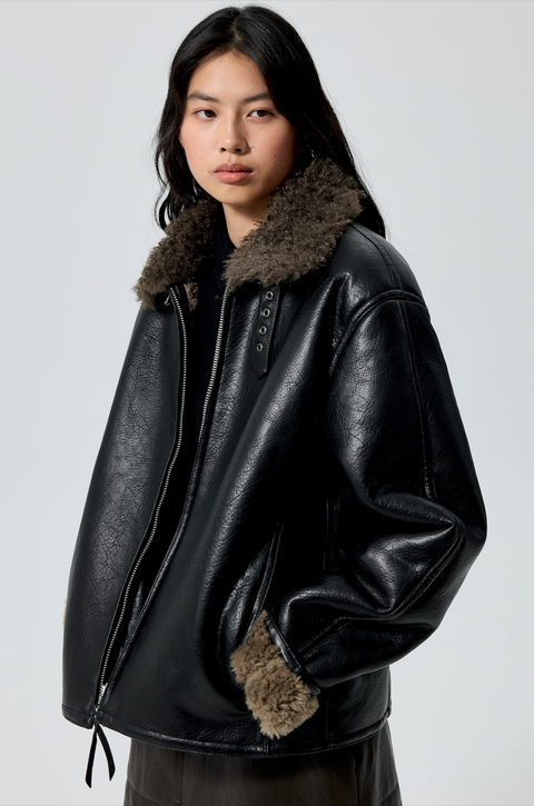 SIMPLE PROJECT SHEARLING JACKET