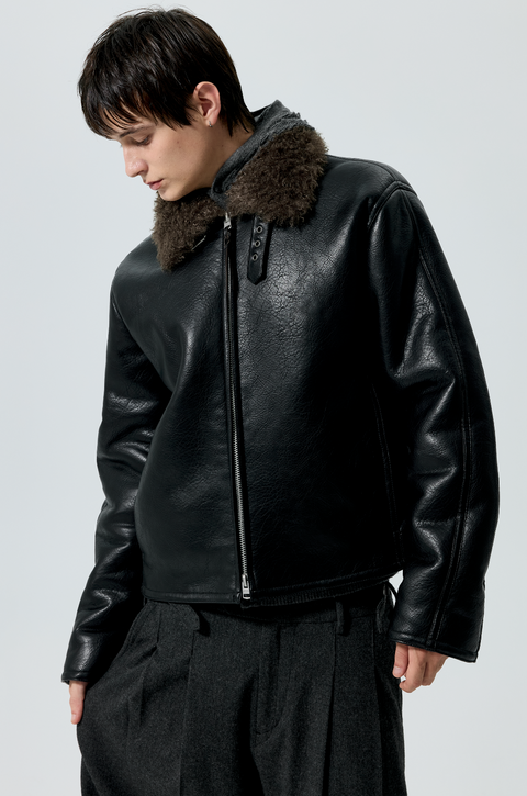 SIMPLE PROJECT SHEARLING JACKET