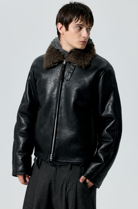 SIMPLE PROJECT SHEARLING JACKET