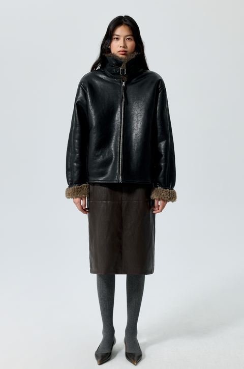 SIMPLE PROJECT SHEARLING JACKET