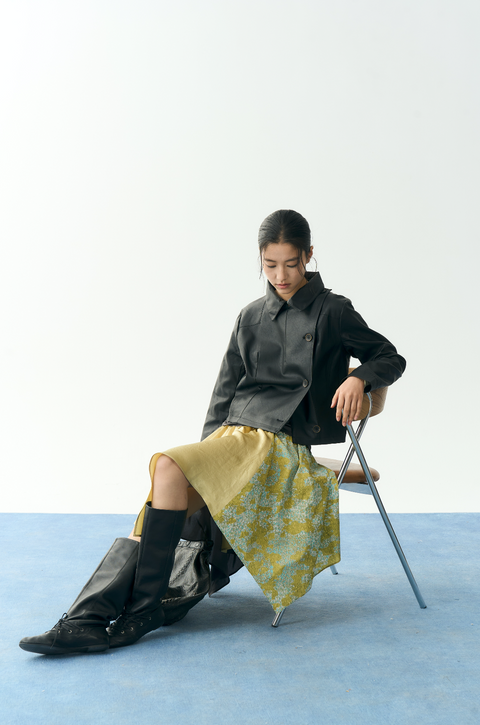 NULL NONE CROPPED SHORT LEATHER JACKET