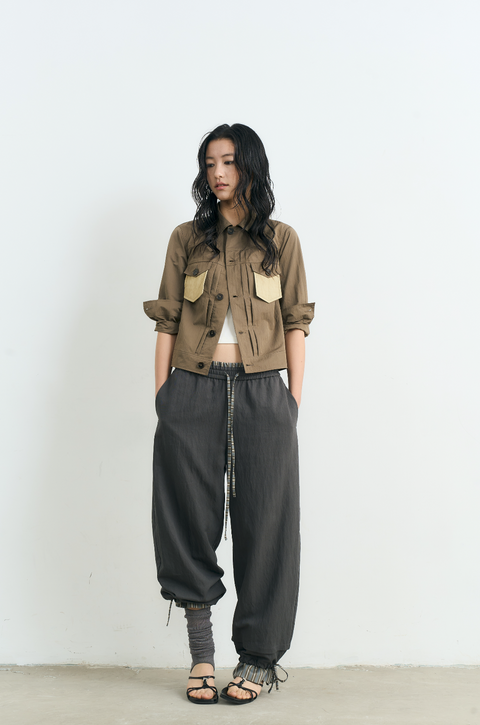 NULL NONE COLOR BLOCKED SHIRT JACKET