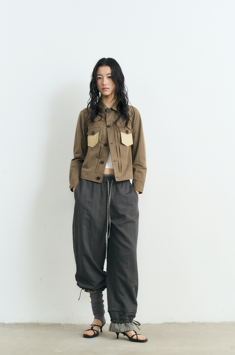 NULL NONE COLOR BLOCKED SHIRT JACKET