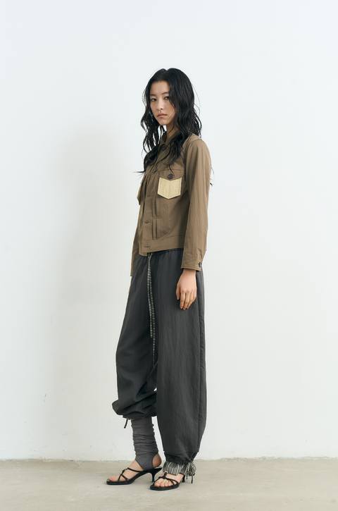 NULL NONE COLOR BLOCKED SHIRT JACKET