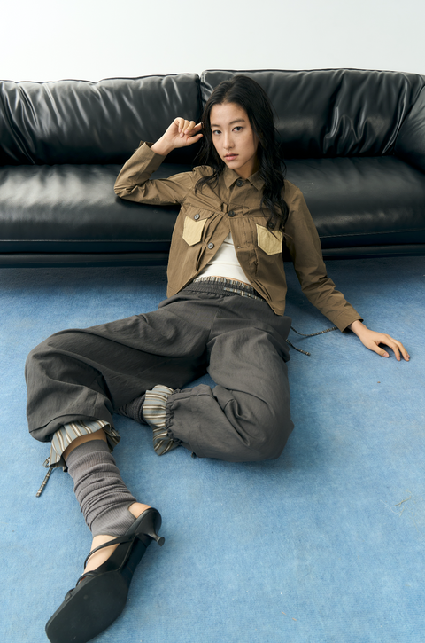 NULL NONE COLOR BLOCKED SHIRT JACKET