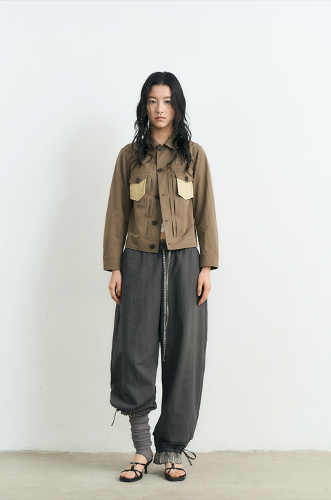 NULL NONE PATCHWORK DRAWSTRING PANTS