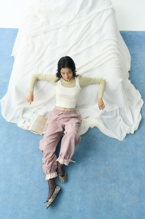 NULL NONE PATCHWORK DRAWSTRING PANTS