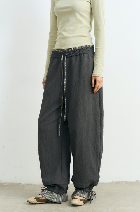 NULL NONE PATCHWORK DRAWSTRING PANTS