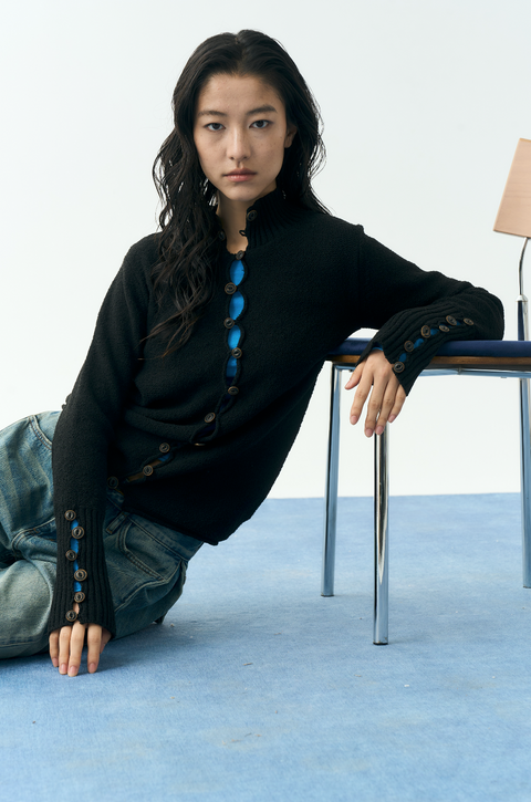 NULL NONE HORN KNIT CARDIGAN