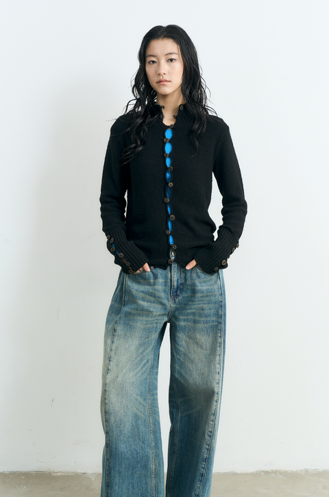 NULL NONE HORN KNIT CARDIGAN