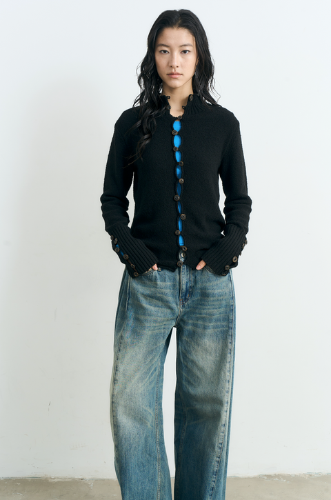 NULL NONE HORN KNIT CARDIGAN