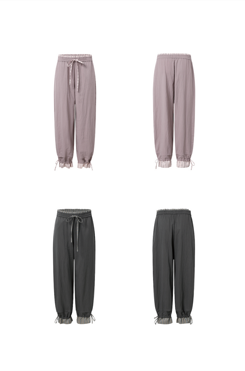 NULL NONE PATCHWORK DRAWSTRING PANTS