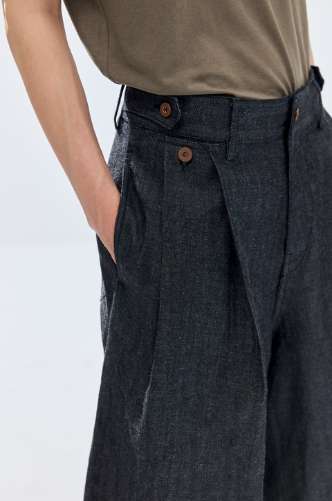 SIMPLE PROJECT SELVEDGE DENIM SHORTS