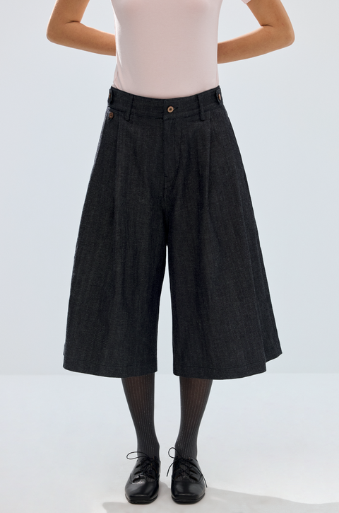 SIMPLE PROJECT SELVEDGE DENIM SHORTS