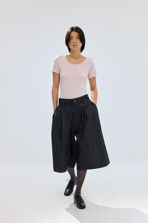 SIMPLE PROJECT SELVEDGE DENIM SHORTS