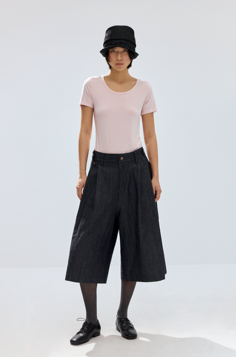 SIMPLE PROJECT SELVEDGE DENIM SHORTS