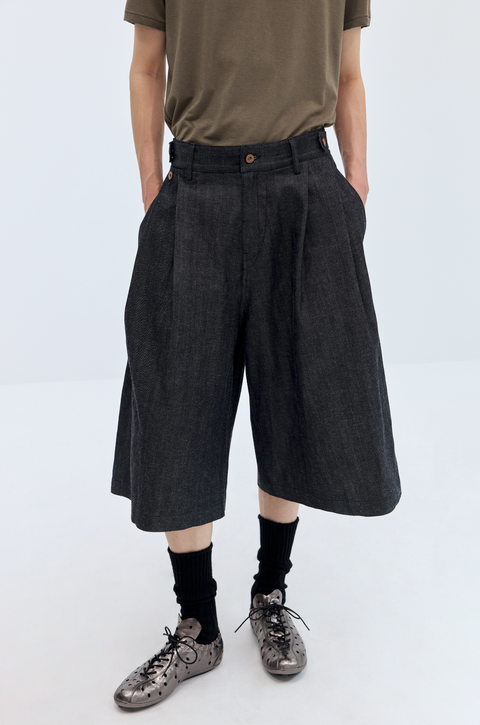 SIMPLE PROJECT SELVEDGE DENIM SHORTS