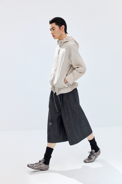 SIMPLE PROJECT SELVEDGE DENIM SHORTS