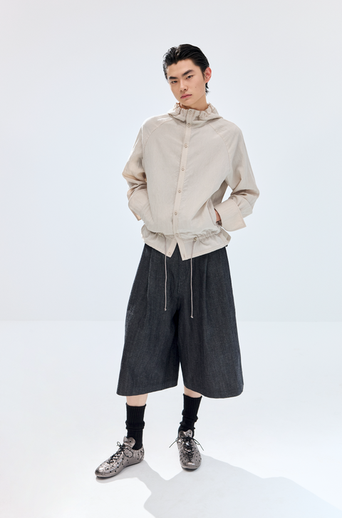 SIMPLE PROJECT SELVEDGE DENIM SHORTS