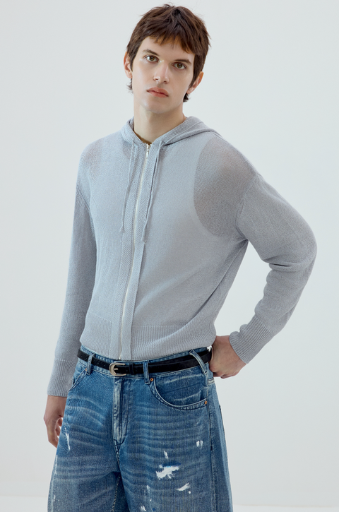 SIMPLE PROJECT WASHI PAPER YARN HOODIE