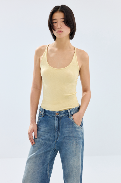 SIMPLE PROJECT U-NECK HALTER TOP