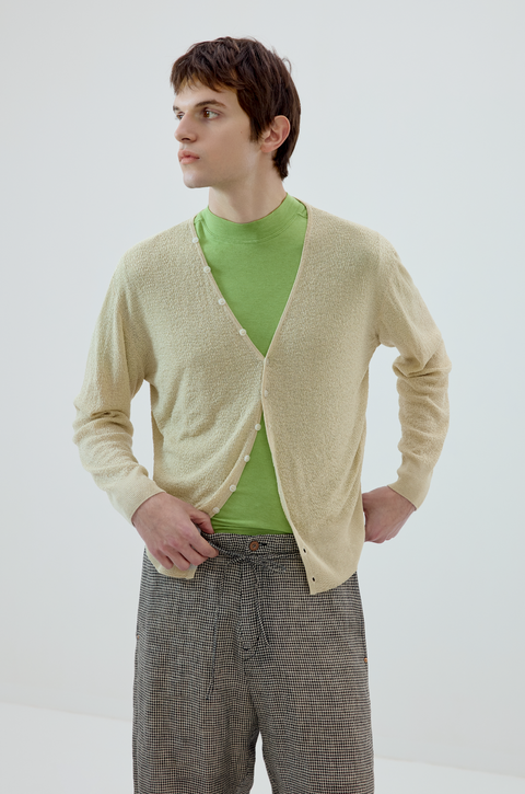 SIMPLE PROJECT LINEN CARDIGAN