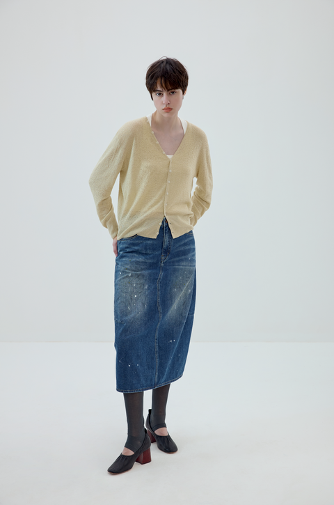 SIMPLE PROJECT LINEN CARDIGAN