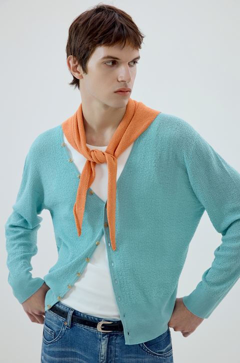 SIMPLE PROJECT LINEN CARDIGAN