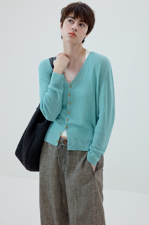 SIMPLE PROJECT LINEN CARDIGAN