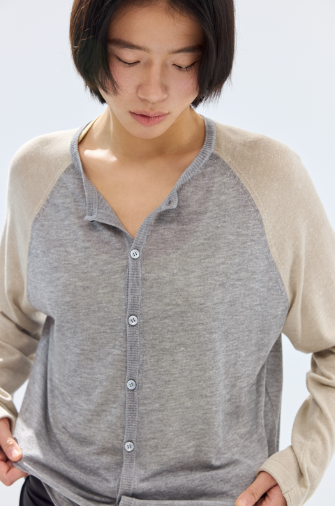 SIMPLE PROJECT LINEN CARDIGAN