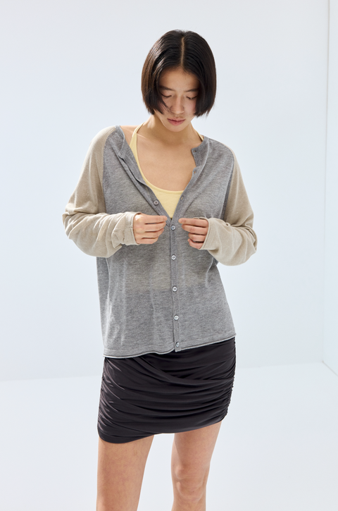 SIMPLE PROJECT LINEN CARDIGAN