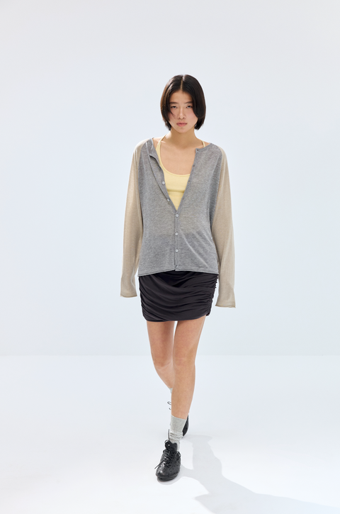 SIMPLE PROJECT LINEN CARDIGAN