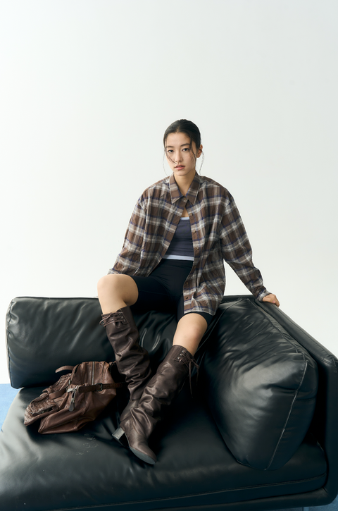 NULL NONE PLAID SHIRT