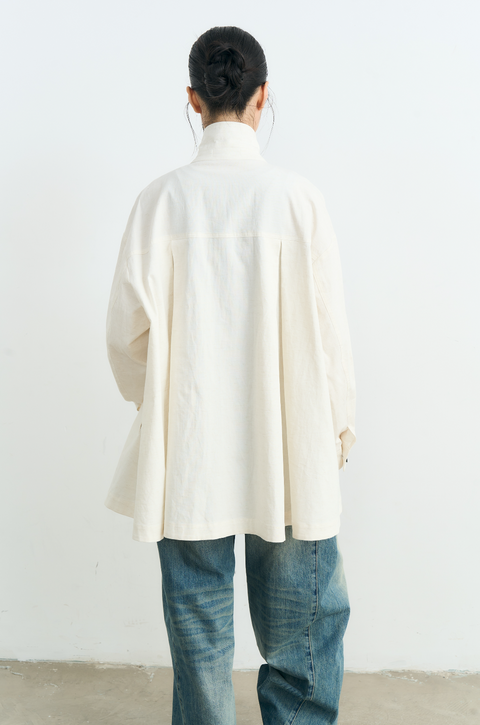NULL NONE IRREGULAR BUTTON TRENCH COAT