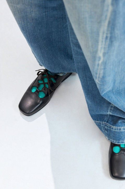 SIMPLE PROJECT BALLET LEATHER SHOES