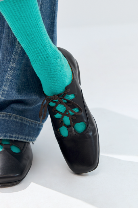SIMPLE PROJECT BALLET LEATHER SHOES