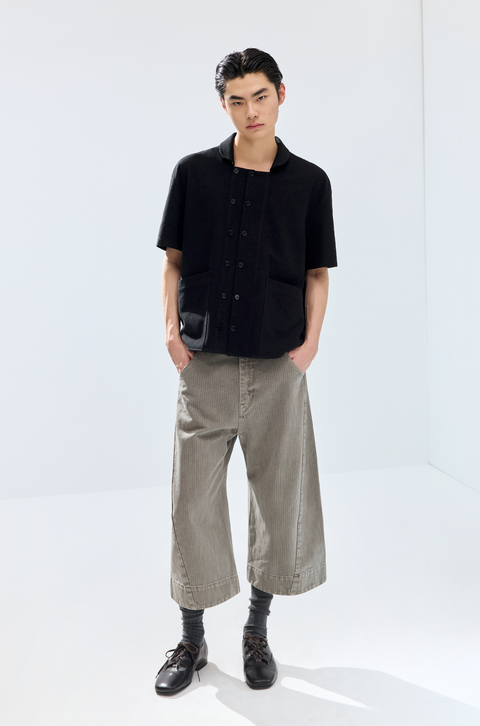 SIMPLE PROJECT TERRY DOUBLE-BREASTED SHIRT