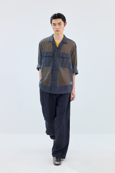 SIMPLE PROJECT OPEN COLLAR SHIRT