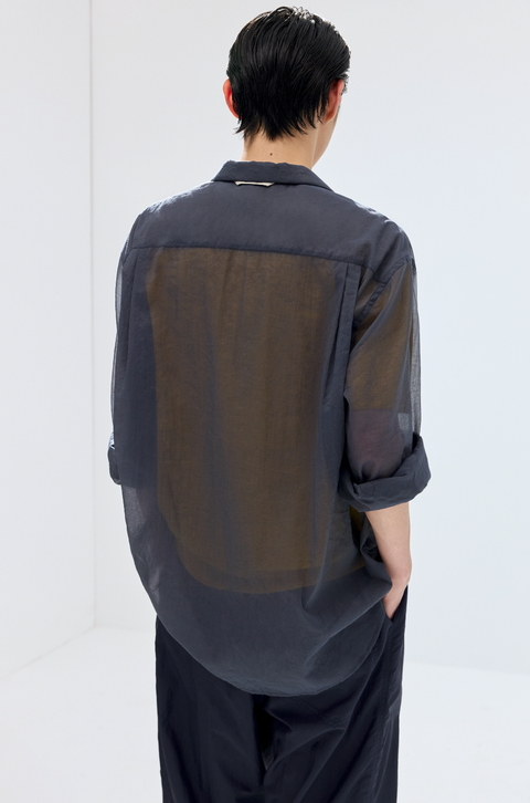 SIMPLE PROJECT OPEN COLLAR SHIRT
