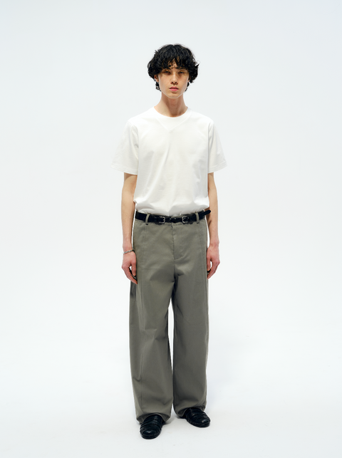 SAIRENSSEI TENCEL CURVED WIDE-LEG PANTS