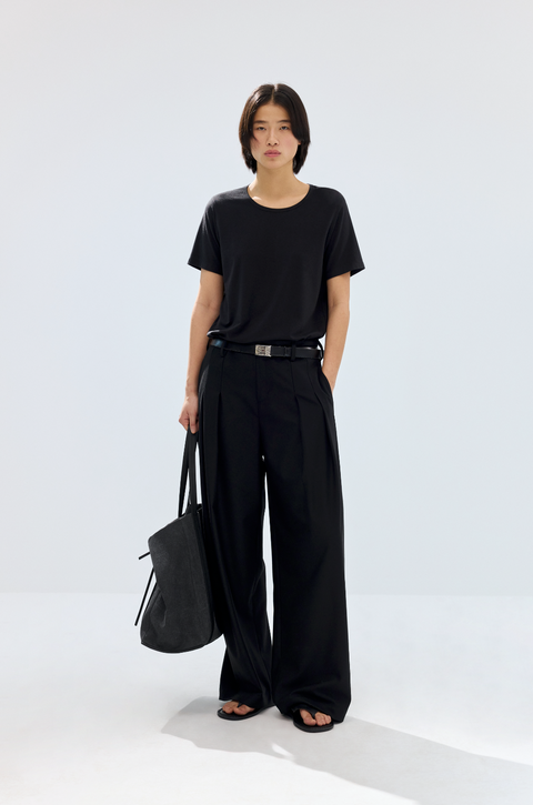 SIMPLE PROJECT PLEATED TROUSERS
