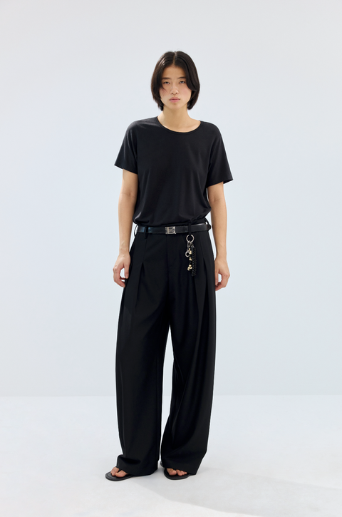 SIMPLE PROJECT PLEATED TROUSERS