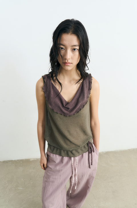 NULL NONE COLORBLOCK KNIT VEST