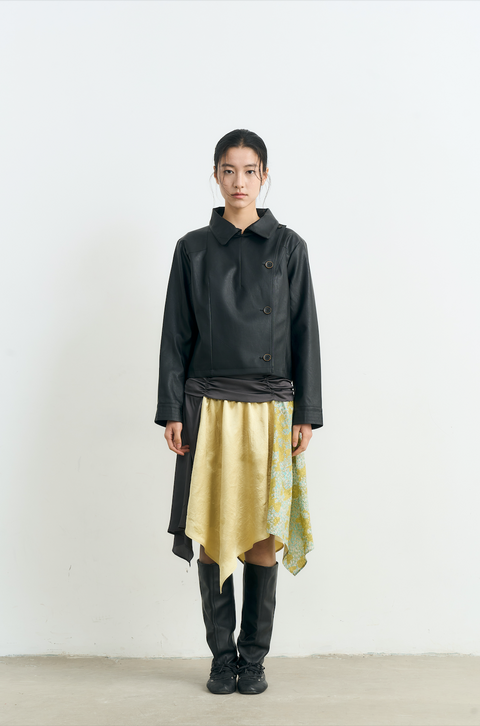 NULL NONE FLORAL PATCHWORK SKIRT