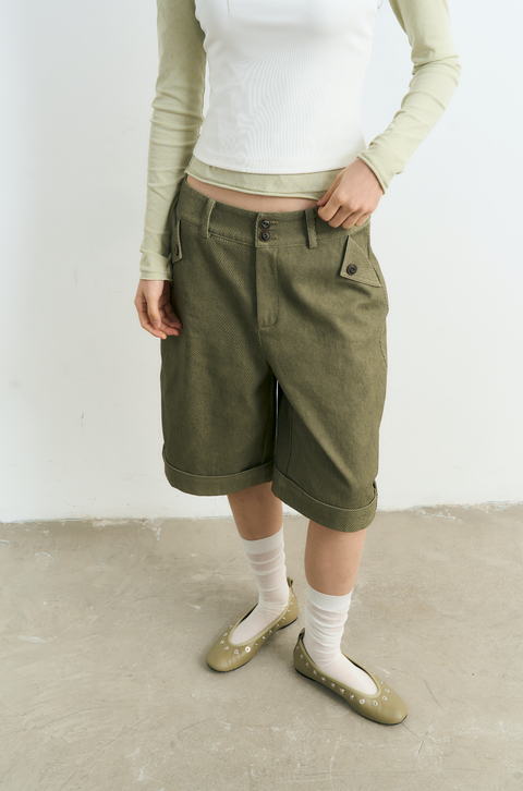 NULL NONE CUFFED HEM SHORTS