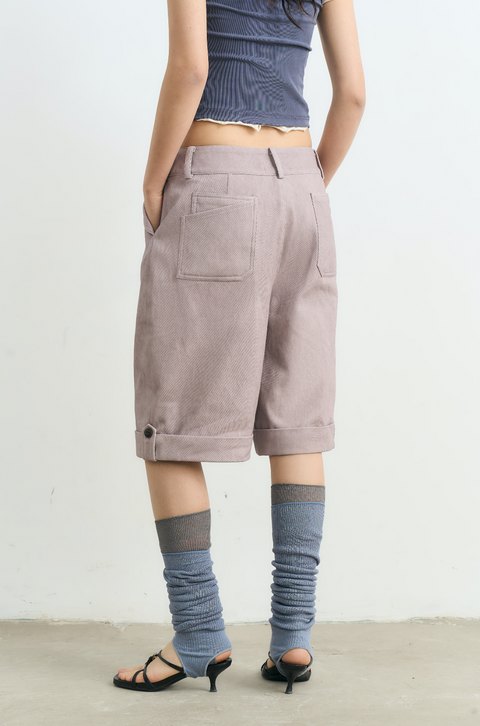 NULL NONE CUFFED HEM SHORTS